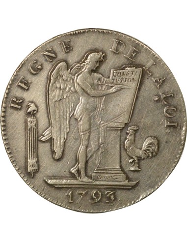 au Génie 6 livres Argent 1793 A - Paris