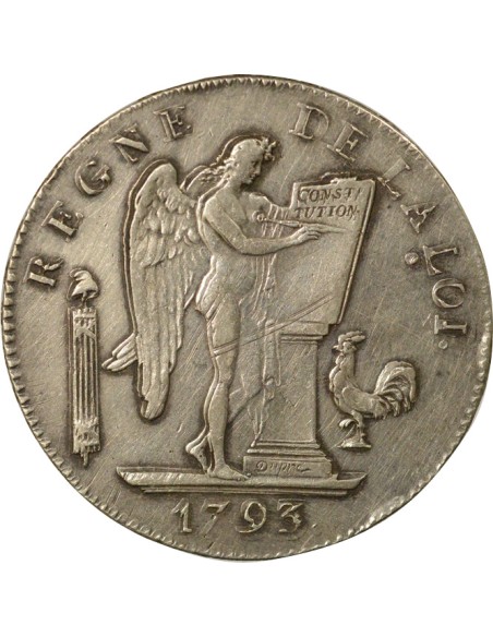 au Génie 6 livres Argent 1793 A - Paris