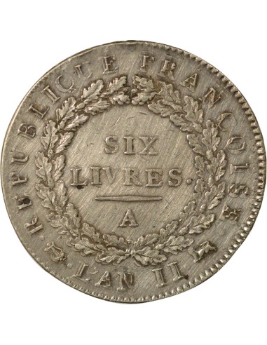 au Génie 6 livres Argent 1793 A - Paris