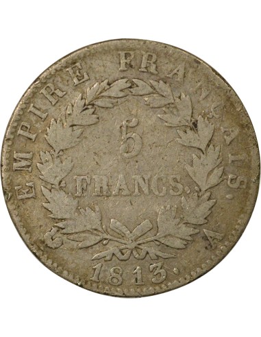 Roi d'Italie Empire 5 francs Argent 1813 A - Paris