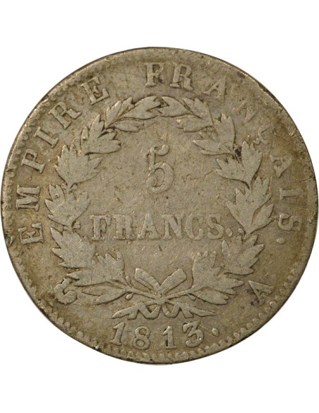 Roi d'Italie Empire 5 francs Argent 1813 A - Paris