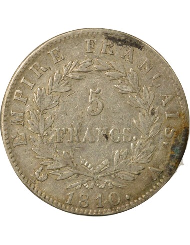 Roi d'Italie Empire 5 francs Argent 1810 A - Paris