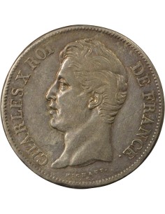 Charles X 2e Type 5 francs Argent 1827 T Nantes 2