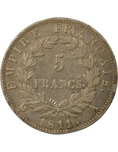 Roi d'Italie Empire 5 francs Argent 1811 A - Paris