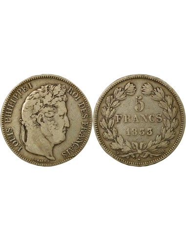 Louis-Philippe Ier Louis-Philippe I - 5 Francs Argent - 1832 H La Rochelle 5 francs Argent 1832 H La Rochelle