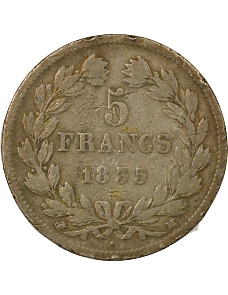 Louis-Philippe Ier Louis-Philippe I - 5 Francs Argent - 1835 M Toulouse 5 francs Argent 1835 M Toulouse