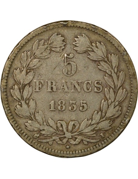 Louis-Philippe Ier Louis-Philippe I - 5 Francs Argent - 1835 I Limoges 5 francs Argent 1835 I Limoges