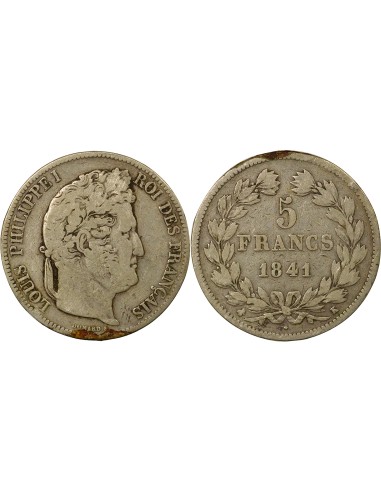 Louis-Philippe Ier Louis-Philippe I - 5 Francs Argent - 1841 K Bordeaux 5 francs Argent 1841 K Bordeaux