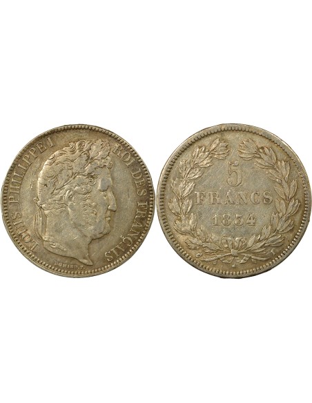 Louis-Philippe Ier Louis-Philippe I - 5 Francs Argent - 1834 I Limoges 5 francs Argent 1834 I Limoges