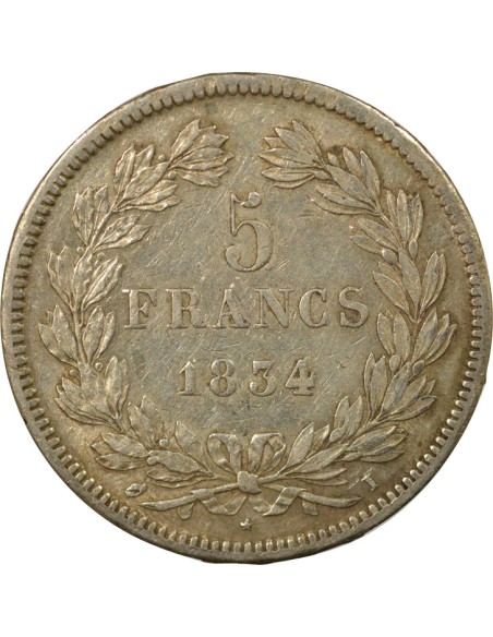 Louis-Philippe Ier Louis-Philippe I - 5 Francs Argent - 1834 I Limoges 5 francs Argent 1834 I Limoges