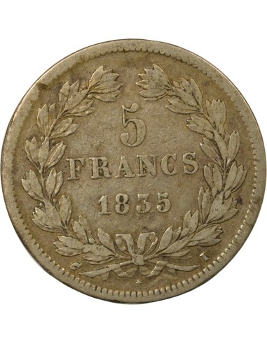 Louis-Philippe Ier Louis-Philippe I - 5 Francs Argent - 1835 I Limoges 5 francs Argent 1835 I Limoges