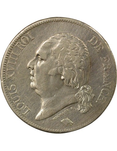 Tête nue - 1824 A Paris 5 francs Argent 1824 A - Paris