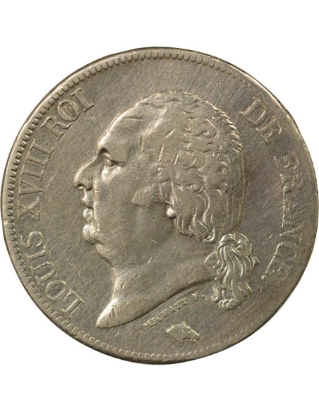 Tête nue - 1824 A Paris 5 francs Argent 1824 A - Paris