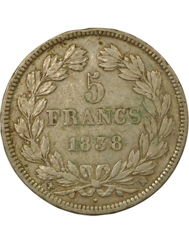 Louis-Philippe Ier Louis-Philippe I - 5 Francs Argent - 1838 MA Marseille 5 francs Argent 1838 MA Marseille