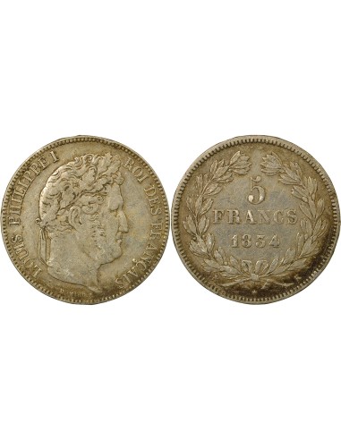Louis-Philippe Ier Louis-Philippe I - 5 Francs Argent - 1834 K Bordeaux 5 francs Argent 1834 K Bordeaux