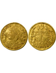 Rome Empire Valens Vœux Publics 1 solidius Or 368 Constantinople