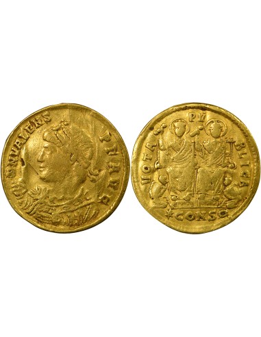 Rome Empire Valens Vœux Publics 1 solidius Or 368 Constantinople