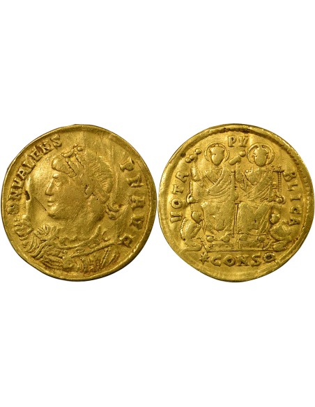 Rome Empire Valens Vœux Publics 1 solidius Or 368 Constantinople