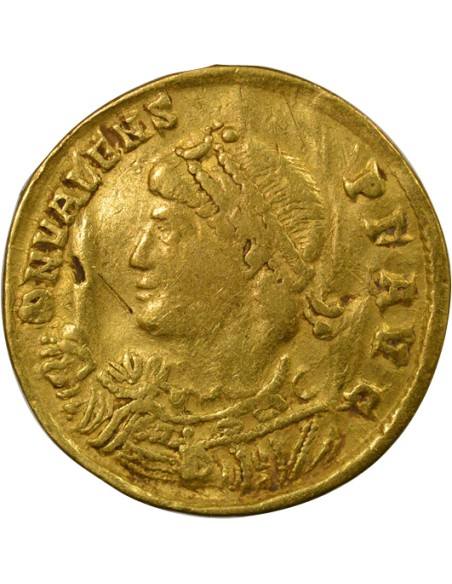 Rome Empire Valens Vœux Publics 1 solidius Or 368 Constantinople