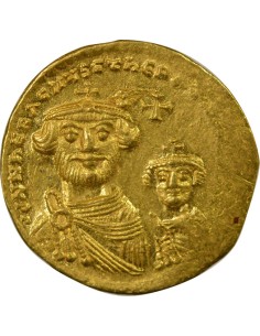 Empire Byzantin Héraclius Classe IIb 1 solidus Or 616-625 Constantinople 2