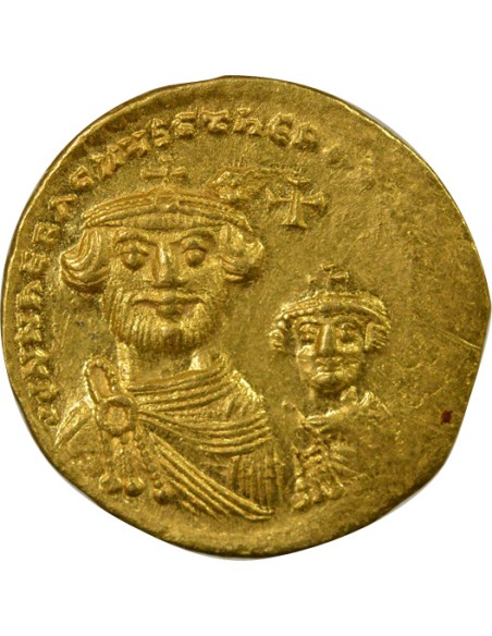 Empire Byzantin Héraclius Classe IIb 1 solidus Or 616-625 Constantinople