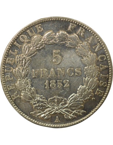 Napoléon III Louis Napoléon Bonaparte - 5 Francs Argent - 1852 A Paris 5 francs Argent 1852 A - Paris
