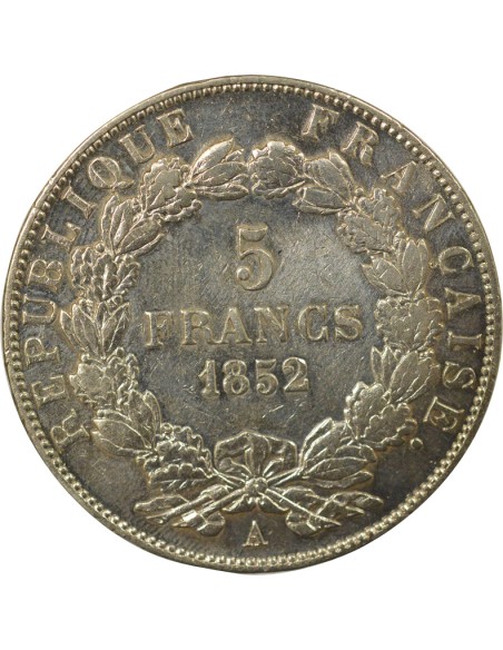 Napoléon III Louis Napoléon Bonaparte - 5 Francs Argent - 1852 A Paris 5 francs Argent 1852 A - Paris
