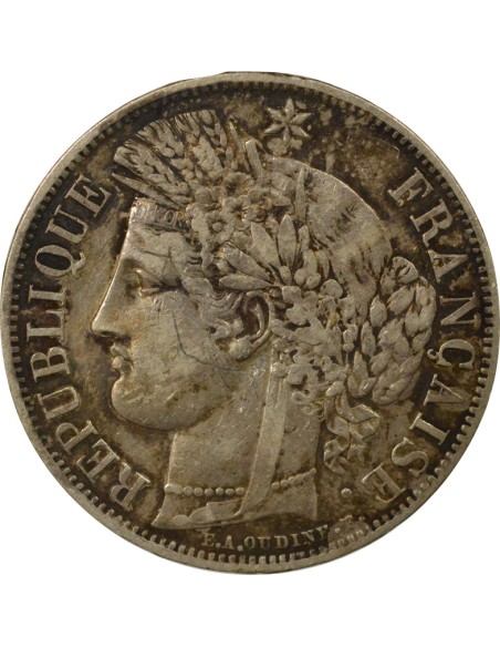 Cérès - 5 Francs Argent 1849 BB Strasbourg 5 francs Argent 1849 BB Strasbourg