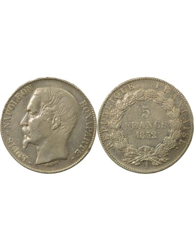 Napoléon III Louis Napoléon Bonaparte - 5 Francs Argent - 1852 A Paris 5 francs Argent 1852 A - Paris