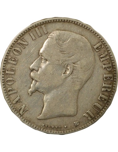 Tête nue - 1856 BB Strasbourg 5 francs Argent 1856 BB Strasbourg