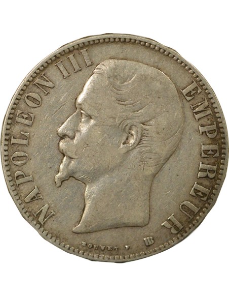 Tête nue - 1856 BB Strasbourg 5 francs Argent 1856 BB Strasbourg