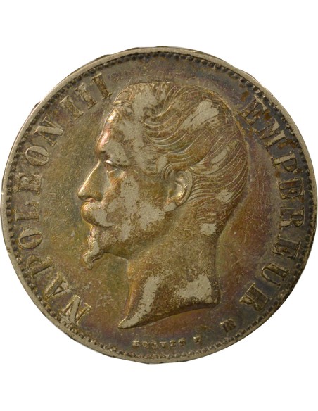 Tête nue - 1856 BB Strasbourg 5 francs Argent 1856 BB Strasbourg