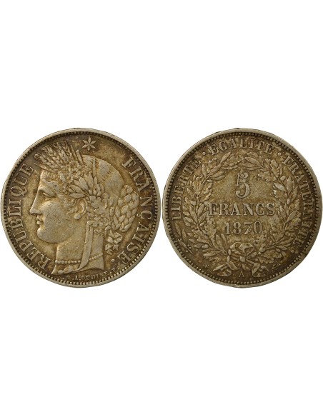 Céres - Demeter Cérès - 5 Francs Argent