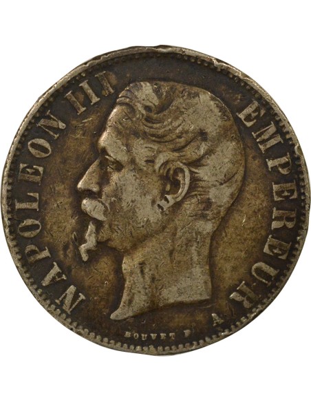 Tête nue - 1855 A Paris 5 francs Argent 1855 A - Paris