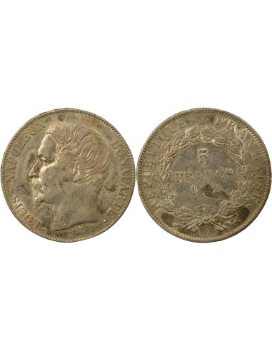 Napoléon III Louis Napoléon Bonaparte - 5 Francs Argent - 1852 A Paris 5 francs Argent 1852 A - Paris