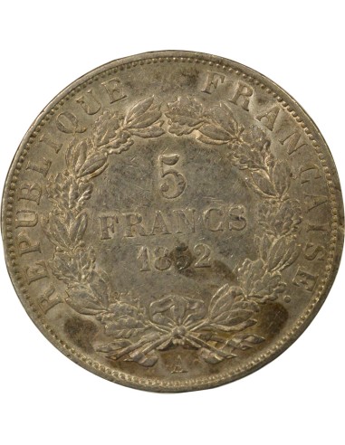 Napoléon III Louis Napoléon Bonaparte - 5 Francs Argent - 1852 A Paris 5 francs Argent 1852 A - Paris