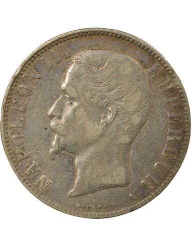 Tête nue - 1855 A Paris 5 francs Argent 1855 A - Paris