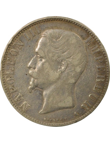 Tête nue - 1855 A Paris 5 francs Argent 1855 A - Paris