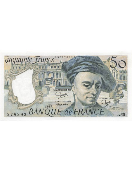Quentin de la Tour 50 Francs - Quentin de la Tour - 1984 - Série J.39 50 francs 1984