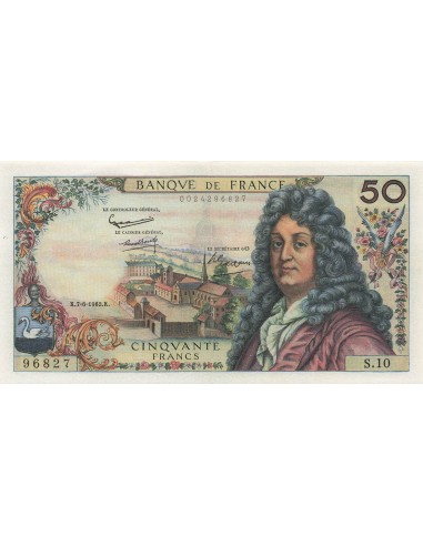50 Francs Racine - 07-06-1962 - Série S.10 50 francs 1962