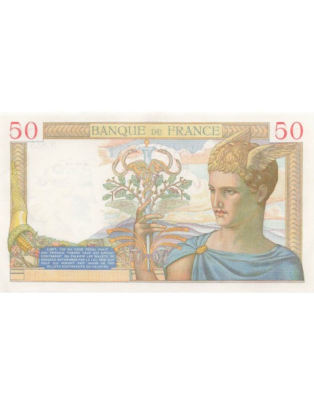 50 Francs Cérès - 06-10-1938 - Série N.8551 50 francs 1938