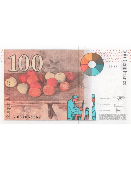 100 Francs Cezanne - 1998 - Série V.064 100 francs 1998