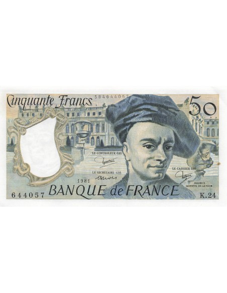 Quentin de la Tour 50 Francs - Quentin de la Tour - 1981 - Série K.24 50 francs 1981