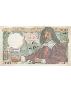 100 Francs Descartes - 15-05-1942 - Série C.14 100 francs 1942
