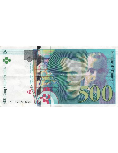 500 Francs Pierre et Marie Curie - 1998 - Série N.037 500 francs 1998