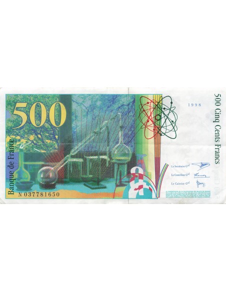 500 Francs Pierre et Marie Curie - 1998 - Série N.037 500 francs 1998