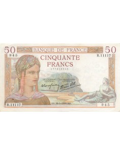 50 Francs Cérès - 28-09-1939 - Série R.11117 50 francs 1938