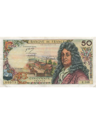 50 Francs Racine - 07-12-1967 - Série E.109 50 francs 1967