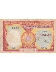 Indo-Chine Fr. 10 Piastres - Vietnam - ND (1953) - P.107 10 piastres 1953