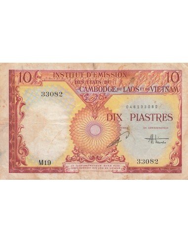 Indo-Chine Fr. 10 Piastres - Vietnam - ND (1953) - P.107 10 piastres 1953